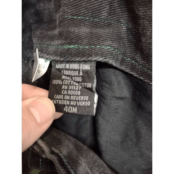 VTG Marithe Francois Girbaud Black Denim Shuttle Tape Pants Jeans 40x34 Wide Leg - Picture 5 of 7